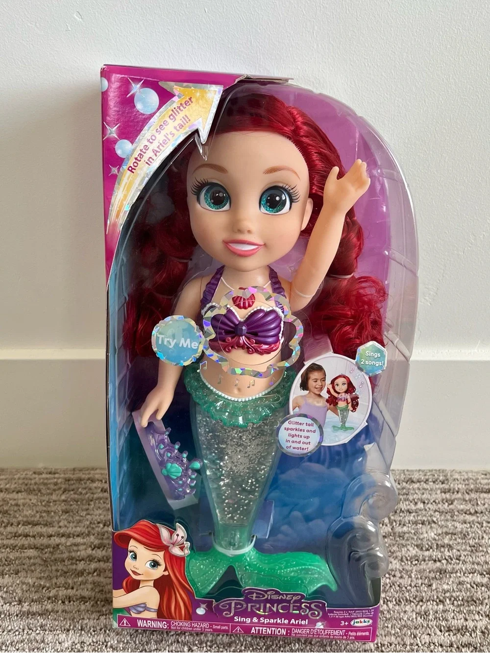 NIB Disney Princess Sing and Splash Ariel Doll